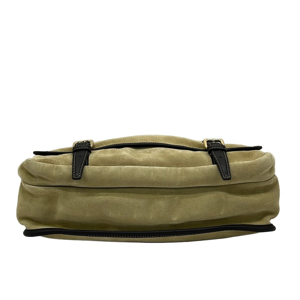 Loewe Ana Hobo Shoulder Bag 337.61.G95 Beige Black Suede Leather - Picture 5 of 10